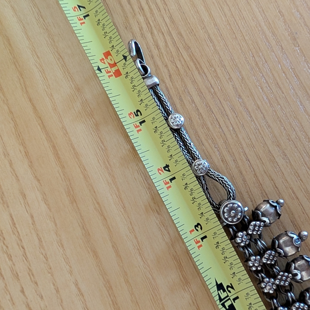 Elegant Solid Sterling Silver Collar Statement Ne… - image 2